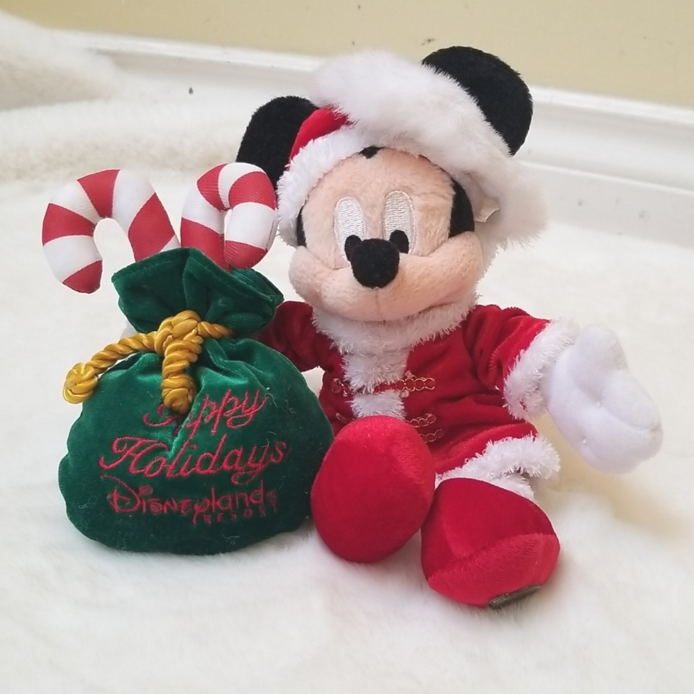 *2 for $12* Disneyland Resorts 2004 Christmas Happy Holidays Minnie Bean Bag 8"